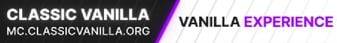 Classic Vanilla banner Classic Vanilla Minecraft server banner