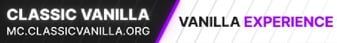 Classic Vanilla banner Classic Vanilla Minecraft server banner