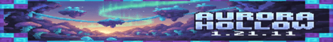 Aurora Hollow banner Aurora Hollow Minecraft server banner