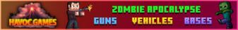 Havoc Games // The Mining Dead // Craft Theft Auto banner Havoc Games // The Mining Dead // Craft Theft Auto Minecraft server banner