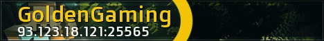 GoldenGaming Minigames/PvP/Pve/Survival banner GoldenGaming Minigames/PvP/Pve/Survival Minecraft server banner