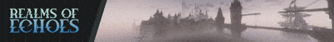 Realms of Echoes banner Realms of Echoes Minecraft server banner