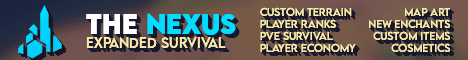 The Nexus banner The Nexus Minecraft server banner