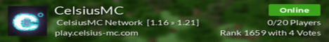 CelsiusMC banner CelsiusMC Minecraft server banner
