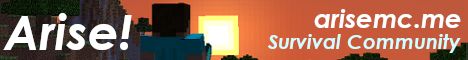 Arise Survival banner Arise Survival Minecraft server banner