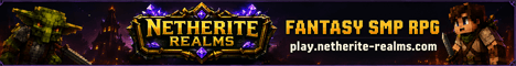 Netherite Realms banner Netherite Realms Minecraft server banner