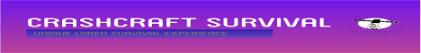 CrashCraft Survival banner CrashCraft Survival Minecraft server banner