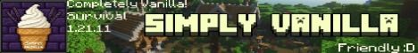 Simply Vanilla banner Simply Vanilla Minecraft server banner