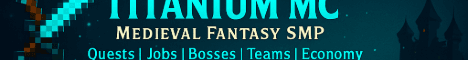 Titanium MC banner Titanium MC Minecraft server banner