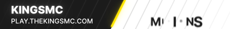 The KingsMC banner The KingsMC Minecraft server banner