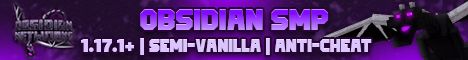 ObsidanSMP banner ObsidanSMP Minecraft server banner