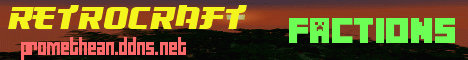 RetroCraft banner RetroCraft Minecraft server banner