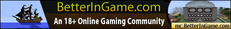 BetterInGame.com Adult Servers banner BetterInGame.com Adult Servers Minecraft server banner