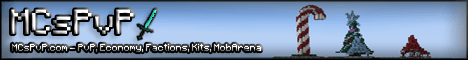 MCsPVP banner MCsPVP Minecraft server banner