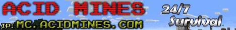Acid Mines banner Acid Mines Minecraft server banner