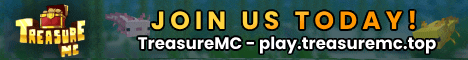TreasureMC banner TreasureMC Minecraft server banner