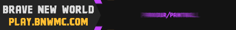 Brave New World banner Brave New World Minecraft server banner