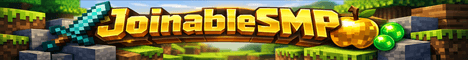 JoinableSMP banner JoinableSMP Minecraft server banner
