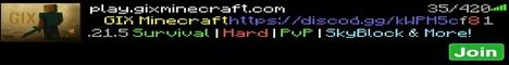 GIX Minecraft banner GIX Minecraft Minecraft server banner