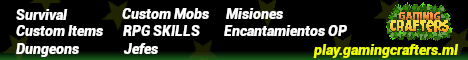 GamingCrafters banner GamingCrafters Minecraft server banner