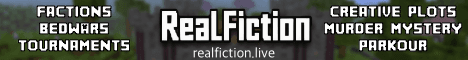 RealFiction banner RealFiction Minecraft server banner