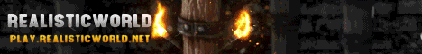 RealisticWorld banner RealisticWorld Minecraft server banner