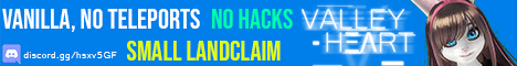 Valleyheart Semi Anarchy Vanilla banner Valleyheart Semi Anarchy Vanilla Minecraft server banner