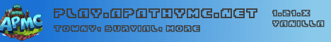 Apathy MC banner Apathy MC Minecraft server banner