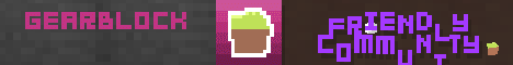 Gearblock Survival banner Gearblock Survival Minecraft server banner