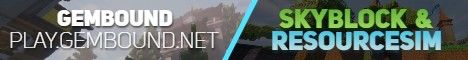 GemBound banner GemBound Minecraft server banner