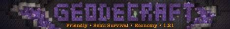 GeodeCraft banner GeodeCraft Minecraft server banner