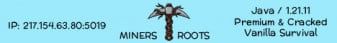 MinersRoots | Vanilla SMP | Cracked ✅ | 1.21.11 banner MinersRoots | Vanilla SMP | Cracked ✅ | 1.21.11 Minecraft server banner
