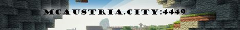 MCAustria banner MCAustria Minecraft server banner