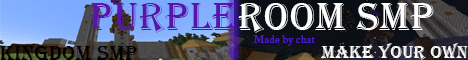 PurpleRoom banner PurpleRoom Minecraft server banner