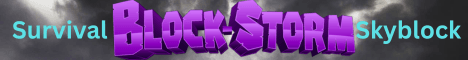 Block-Storm banner Block-Storm Minecraft server banner