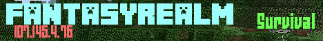 FantasyRealm banner FantasyRealm Minecraft server banner