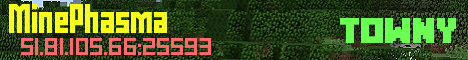 MinePhasma banner MinePhasma Minecraft server banner