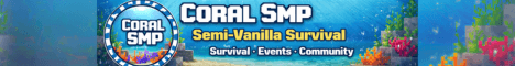 CoralSMP banner CoralSMP Minecraft server banner