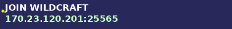 WildCraft Survival banner WildCraft Survival Minecraft server banner