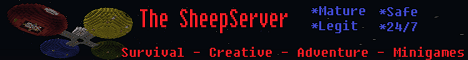 SheepServer banner SheepServer Minecraft server banner