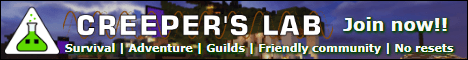 Creepers Lab banner Creepers Lab Minecraft server banner