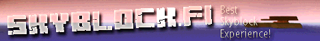 Skyblock.fi banner Skyblock.fi Minecraft server banner