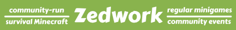 Zedwork Vanilla banner Zedwork Vanilla Minecraft server banner