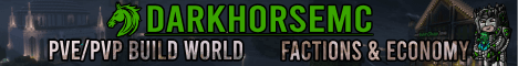 DarkHorseMC banner DarkHorseMC Minecraft server banner