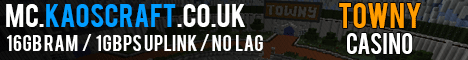 KaosCraft - Hub - Towny - Faction banner KaosCraft - Hub - Towny - Faction Minecraft server banner