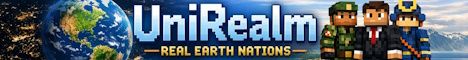 Unirealm banner Unirealm Minecraft server banner