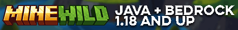 MineWild banner MineWild Minecraft server banner