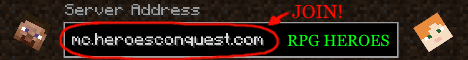 Heroes Conquest banner Heroes Conquest Minecraft server banner