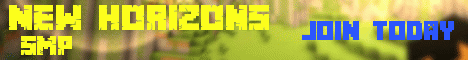 New Horizons banner New Horizons Minecraft server banner