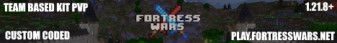 Fortress Wars banner Fortress Wars Minecraft server banner
